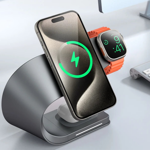 4-in-1 Metal Shell Wireless Charger