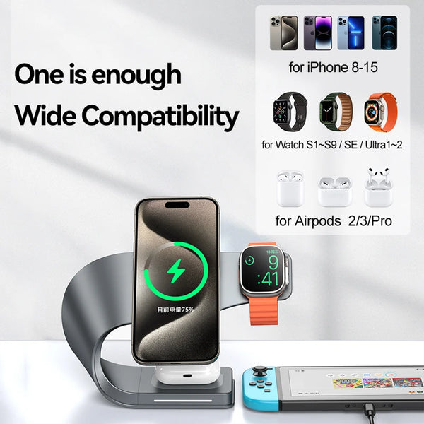 4-in-1 Metal Shell Wireless Charger