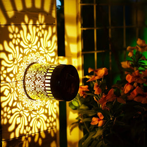 Solar Peony Wall Lamps 1/2-Pack - Hollow Peony Design Outdoor Garden Decor Light Iron Yard Party Gift for Festive Settings