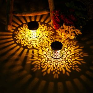 Solar Peony Wall Lamps 1/2-Pack - Hollow Peony Design Outdoor Garden Decor Light Iron Yard Party Gift for Festive Settings