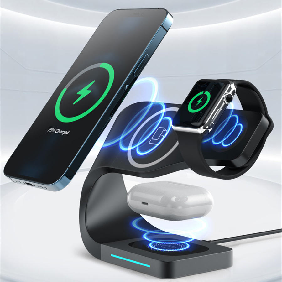 4-in-1 Metal Shell Wireless Charger