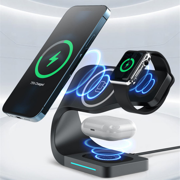 4-in-1 Metal Shell Wireless Charger