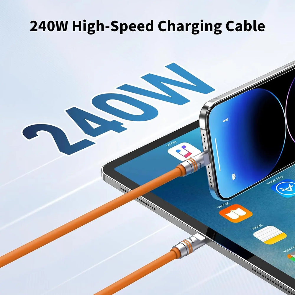 Hichain PD240W USB-C Fast Charging Cable – Soft Silicone Type-C to Type-C Cable (1.2M/2M)
