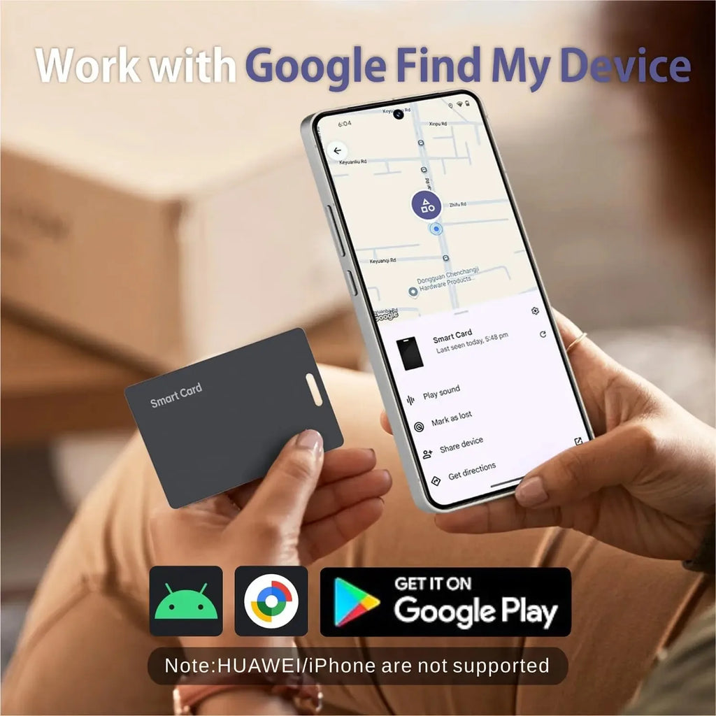 Wallet Finder For Android, Wallet Tracker Card Google App, Wireless Rechargeable Item Locator, Ip68 Smartcard Tracker Tag