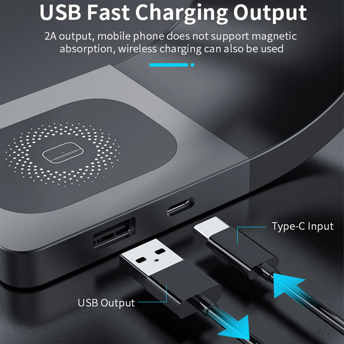 4-in-1 Metal Shell Wireless Charger